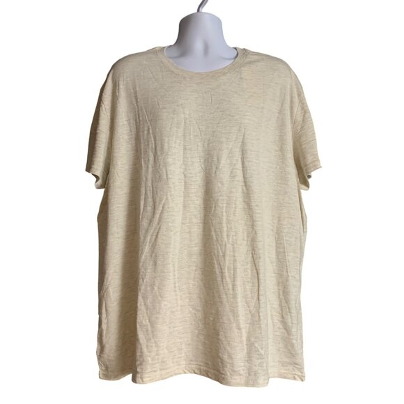 Goodfellow & Co Mens Beige Striped Crewneck T-Shirt Casual Short Sleeve Size XXL - Picture 5 of 10